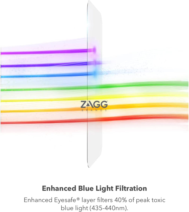 ZAGG InvisibleShield Glass XTR for iPhone 13 and 13 Pro, Heavy-Duty D30  Material, Ultra-Sensitive & Smooth Touch, Blue-Light Protection,  Anti-Microbial Treatment, Easy to Install 
