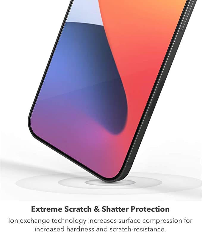 ZAGG InvisibleShield Glass Elite Plus Screen Protector - Made for iPhone 12 Pro, iPhone 12, iPhone 11, iPhone XR - Case Friendly Screen - Impact & Scratch Protection, clear