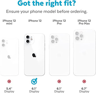 Speck Presidio Perfect-Clear + Glitter iPhone 12, iPhone 12 Pro Case, Clear with Gold Glitter/Clear