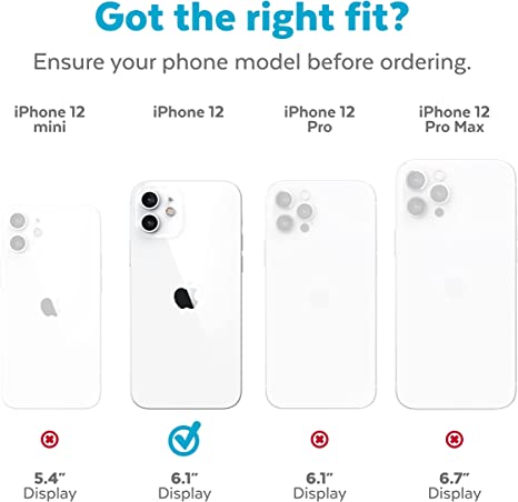 Speck Presidio Perfect-Clear + Glitter iPhone 12, iPhone 12 Pro Case, Clear with Gold Glitter/Clear