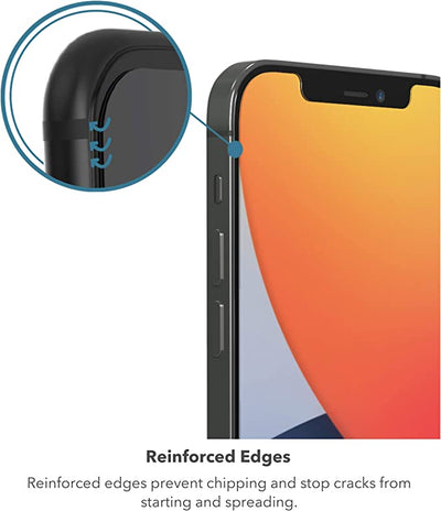ZAGG InvisibleShield Glass Elite Plus Screen Protector - Made for iPhone 12 Pro, iPhone 12, iPhone 11, iPhone XR - Case Friendly Screen - Impact & Scratch Protection, clear