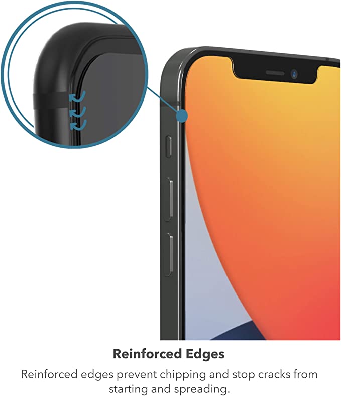 ZAGG InvisibleShield Glass Elite Plus Screen Protector - Made for iPhone 12 Pro, iPhone 12, iPhone 11, iPhone XR - Case Friendly Screen - Impact & Scratch Protection, clear