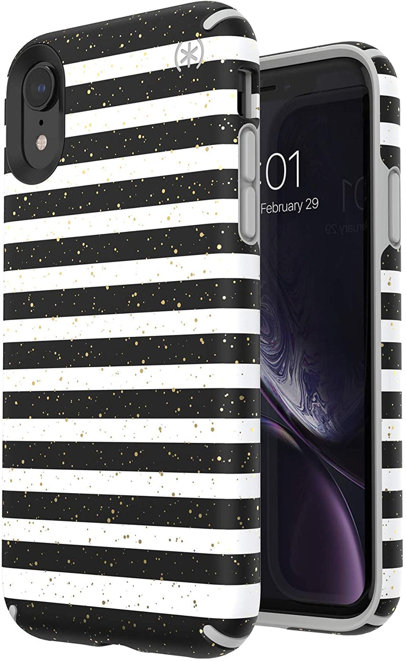 Speck iPhone XR Presidio Inked (Gold Specks/Marble Grey)